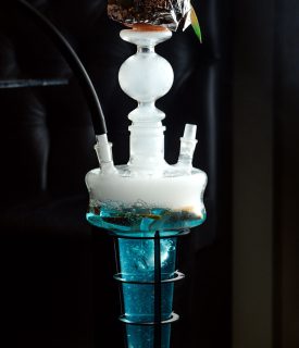 close-up-hookah-with-fruits-blue-water